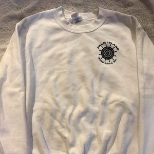 Palm Island white sweatshirt